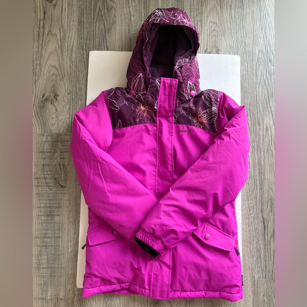 NEW Kamik Cami Leilani print jacket plum/fuschia NWOT